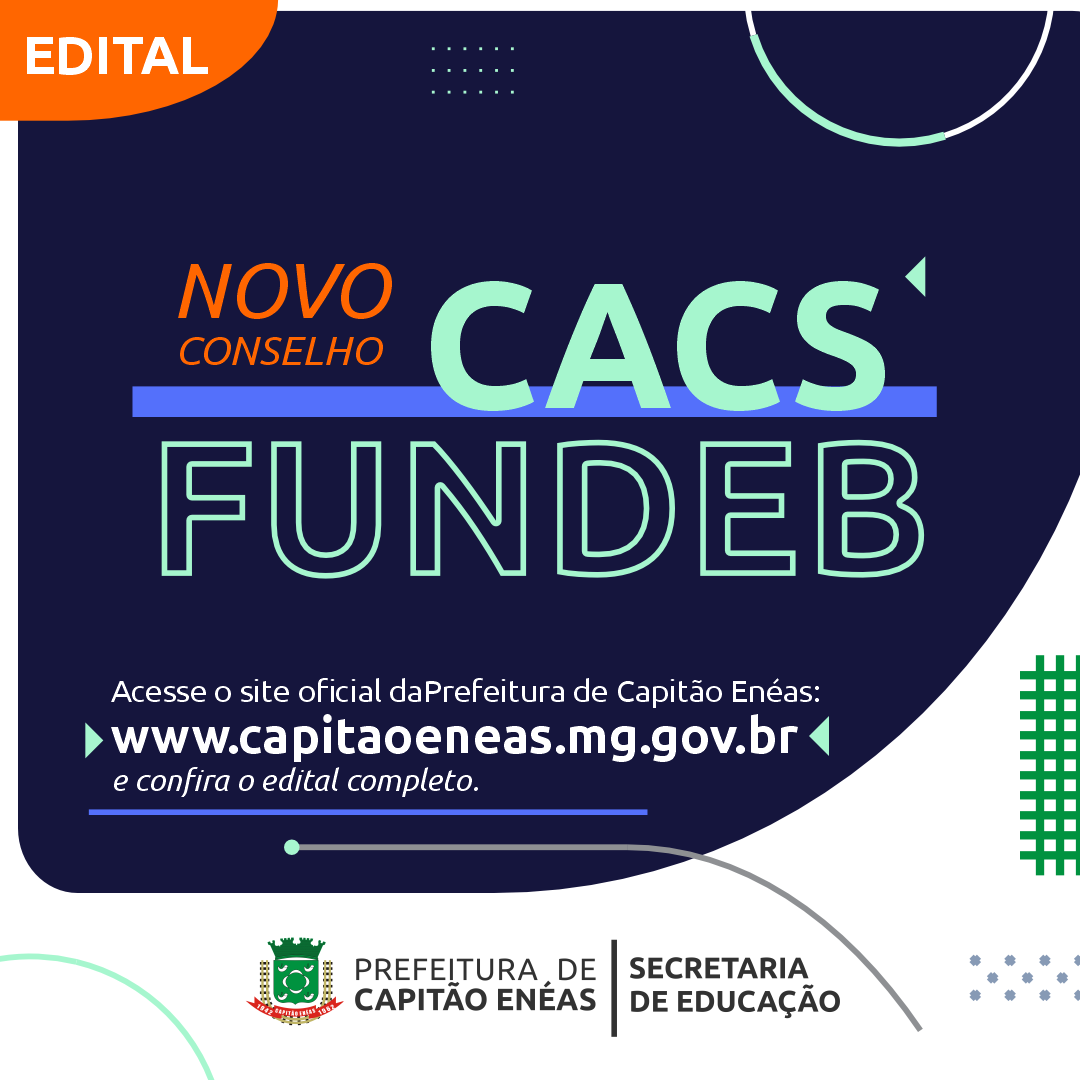 EDITAL DE CONVOCAÇÃO – NOVO CONSELHO CACS-FUNDEB
