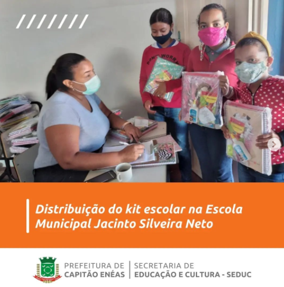 Prefeitura distribui kit’s de material escolar para alunos da Rede Municipal de Ensino