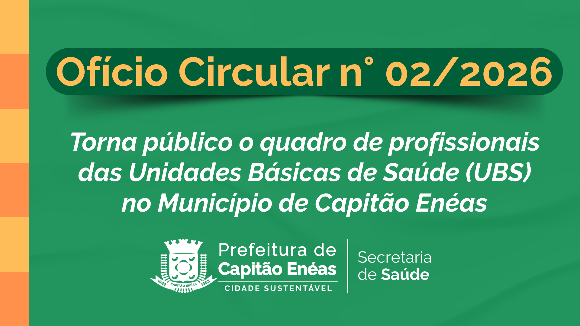 Ofício Circular n° 02/2026 – Secretaria Municipal de Saúde