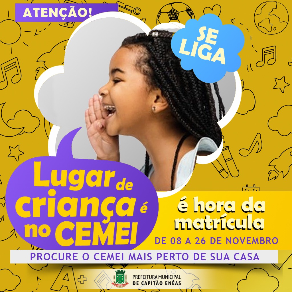 ÚLTIMO DIA PARA FAZER A MATRÍCULA DO SEU FILHO NA REDE MUNICIPAL