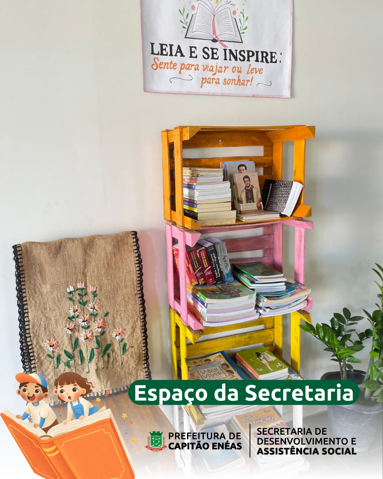A Secretaria de Desenvolvimento e Assistência Social para incentivar a leitura criou um espaço nos seus equipamentos, com diferentes gêneros literários, a experiência está acontecendo de forma muito interessante. Vale conferir!