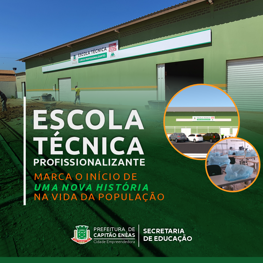 ESCOLA TÉCNICA PROFISSIONALIZANTE: Importante iniciativa da prefeitura ofertará qualificação profissional