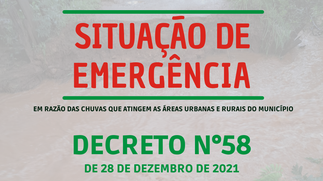 PREFEITURA DE CAPITÃO ENÉAS DECRETA SITUAÇÃO DE EMERGÊNCIA EM RAZÃO DAS CHUVAS QUE ATINGEM AS ÁREAS URBANAS E RURAIS DO MUNICÍPIO